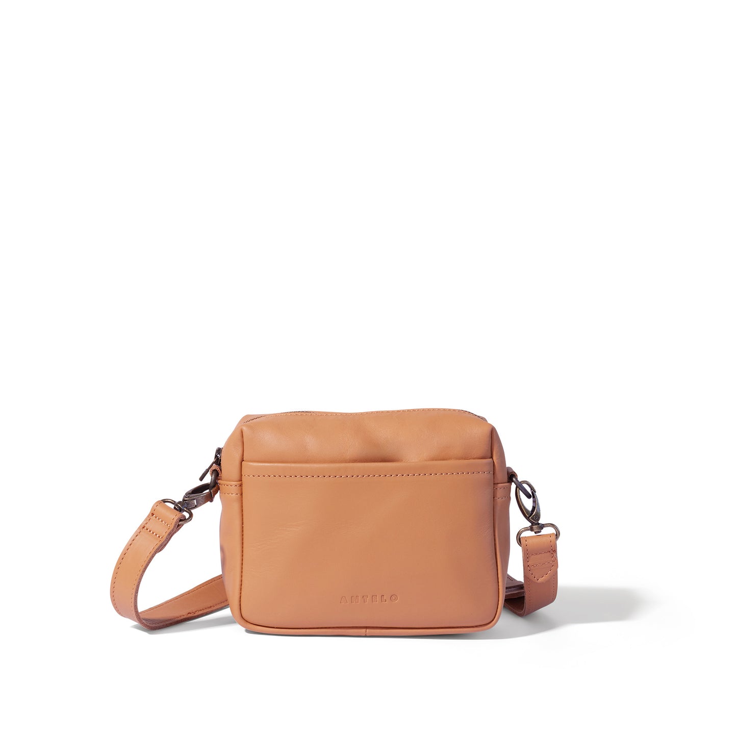 Milly Unlined Midi Leather Tote with Zip - End of Range