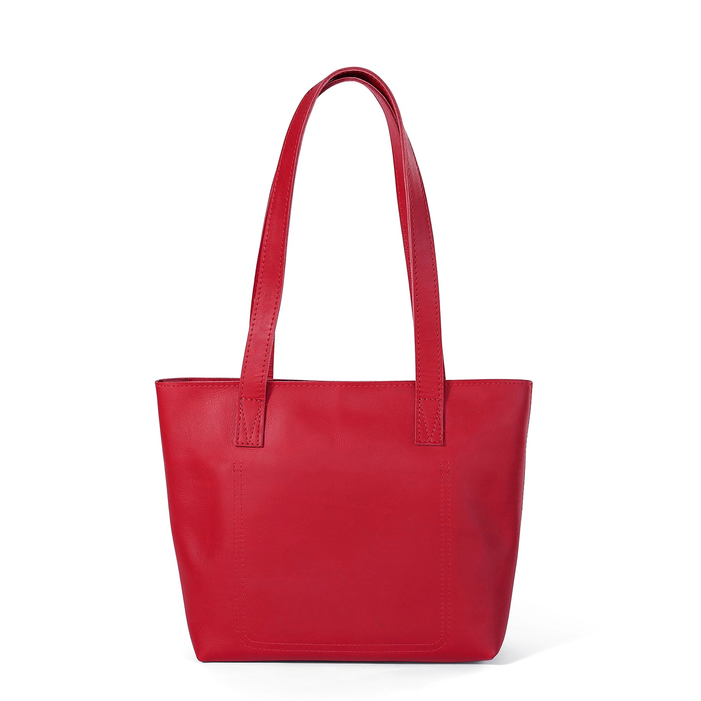 Milly Unlined Midi Leather Tote with Zip - End of Range