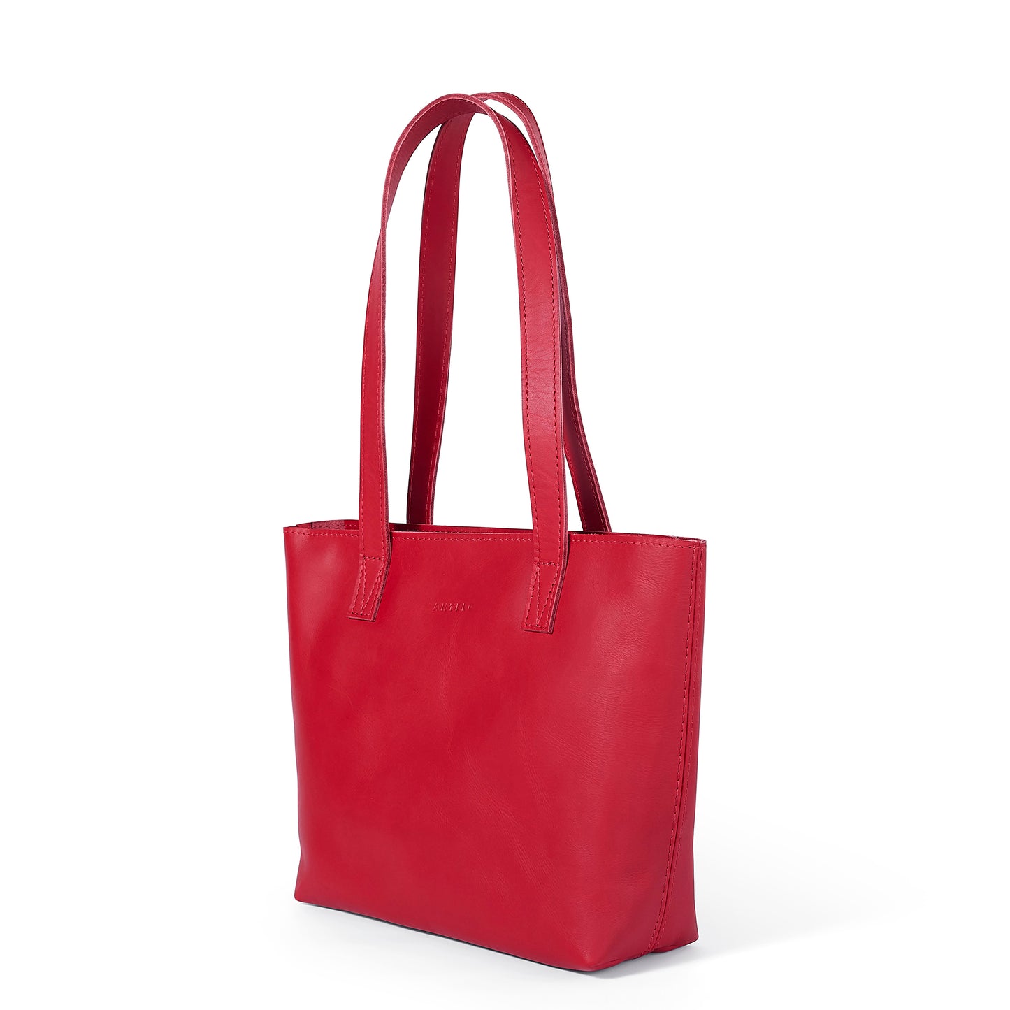 Milly Unlined Midi Leather Tote with Zip - End of Range