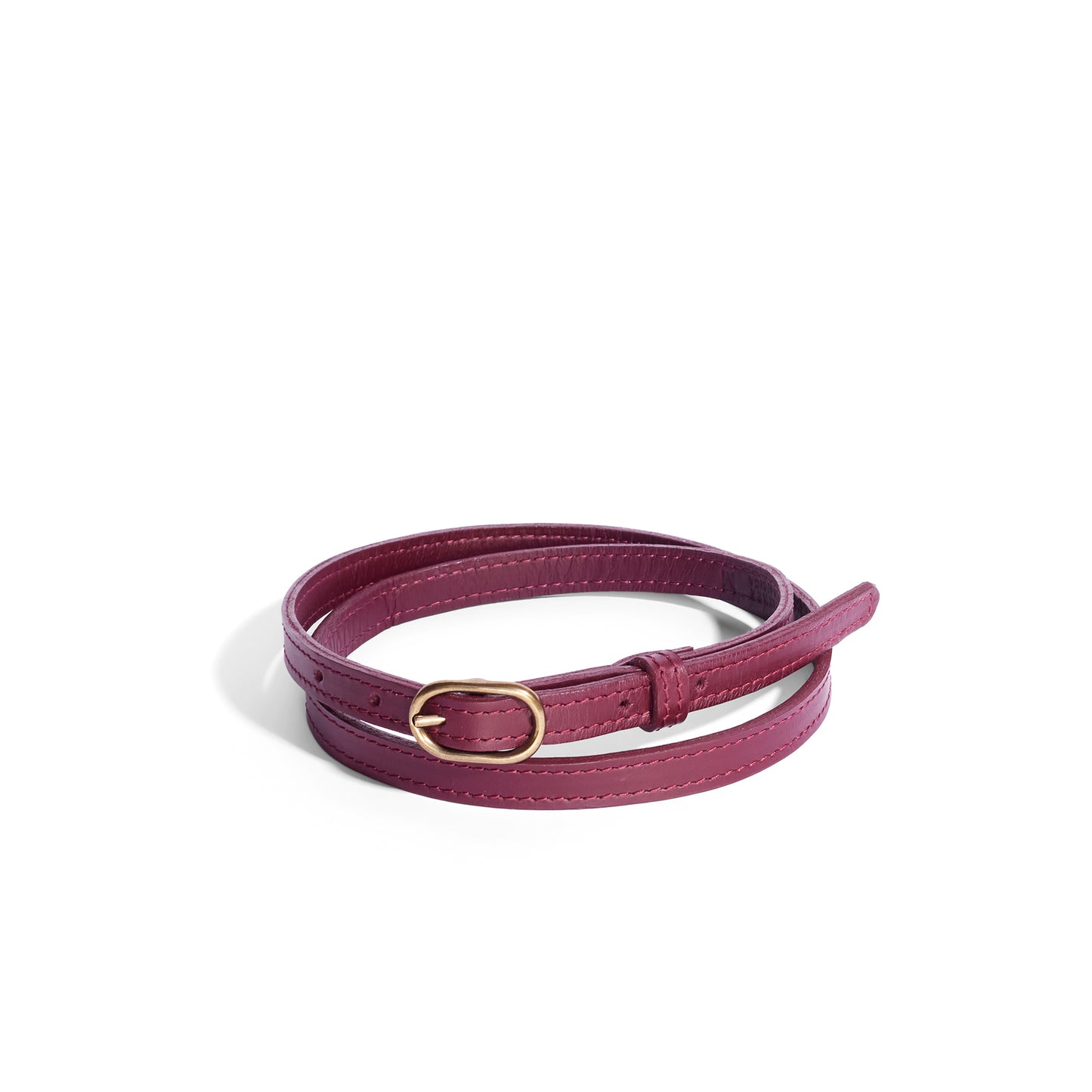Oval Skinny Sis Leather Boyfriend Jeans Belt