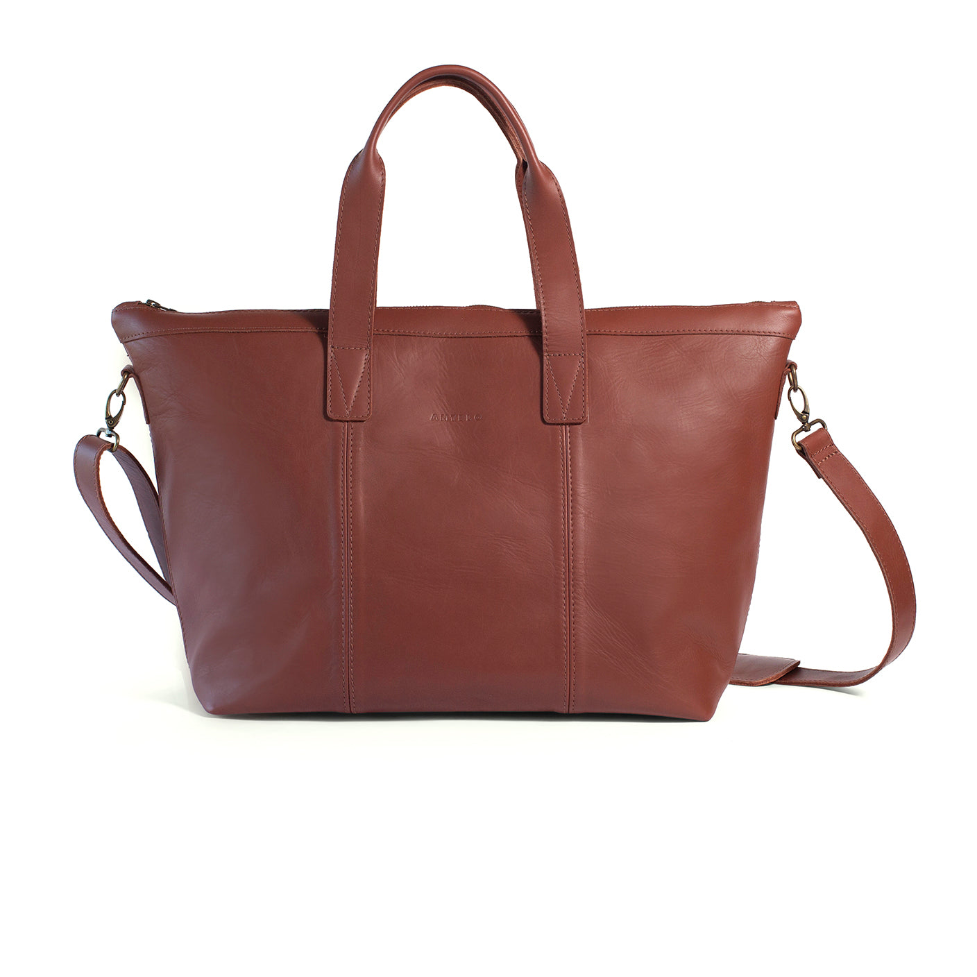 Murray leather overnight bag