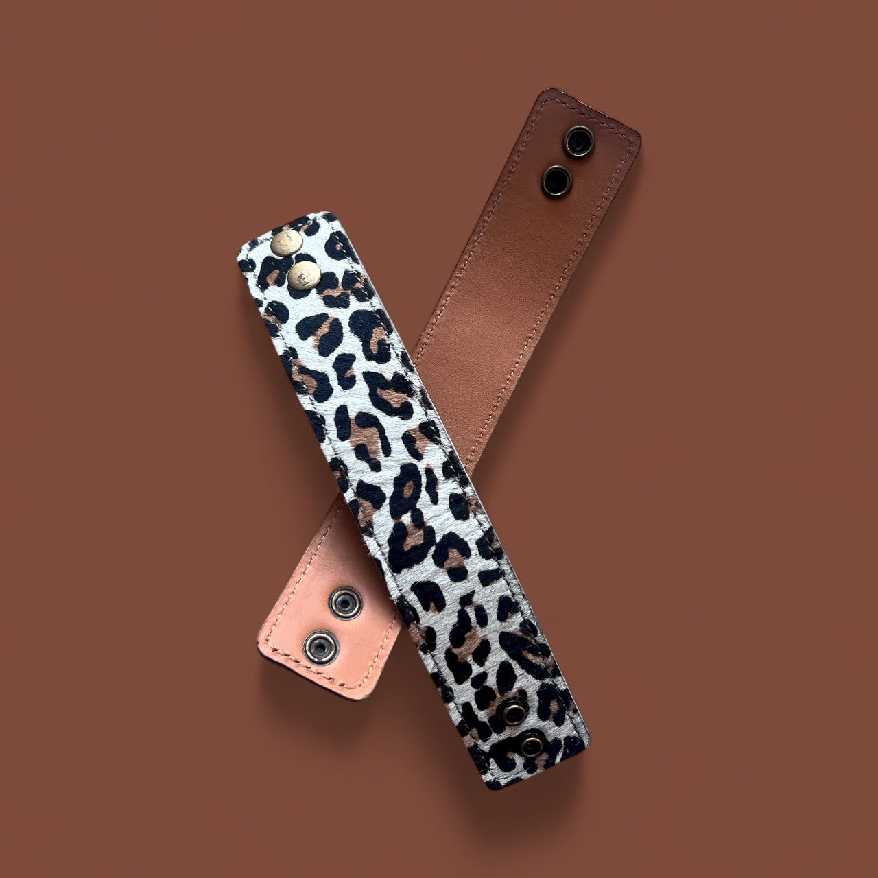 Beau Leather Two-Tone Bangle