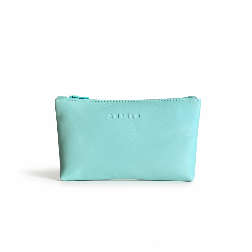 Norris leather zip pouch