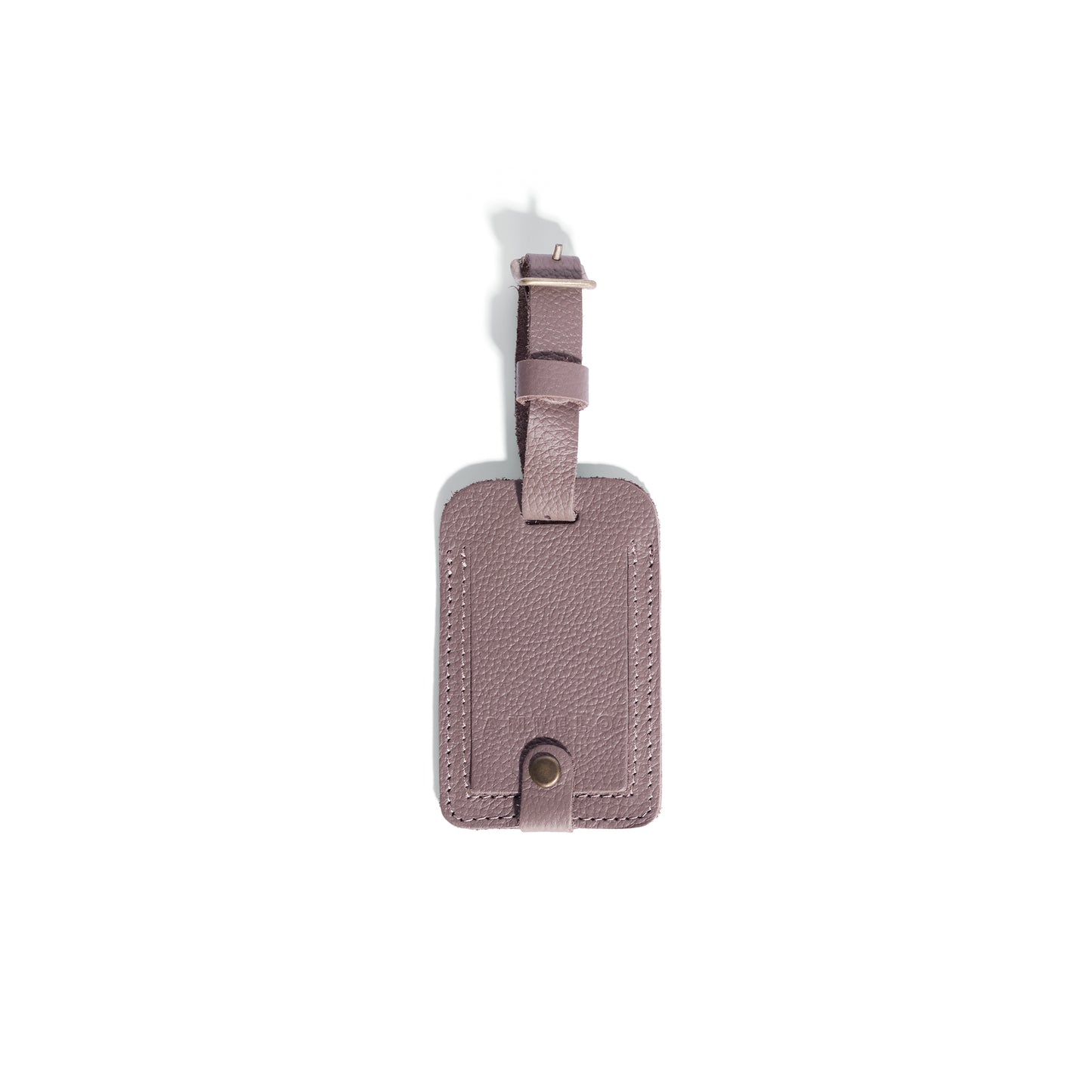 Miles leather luggage tag