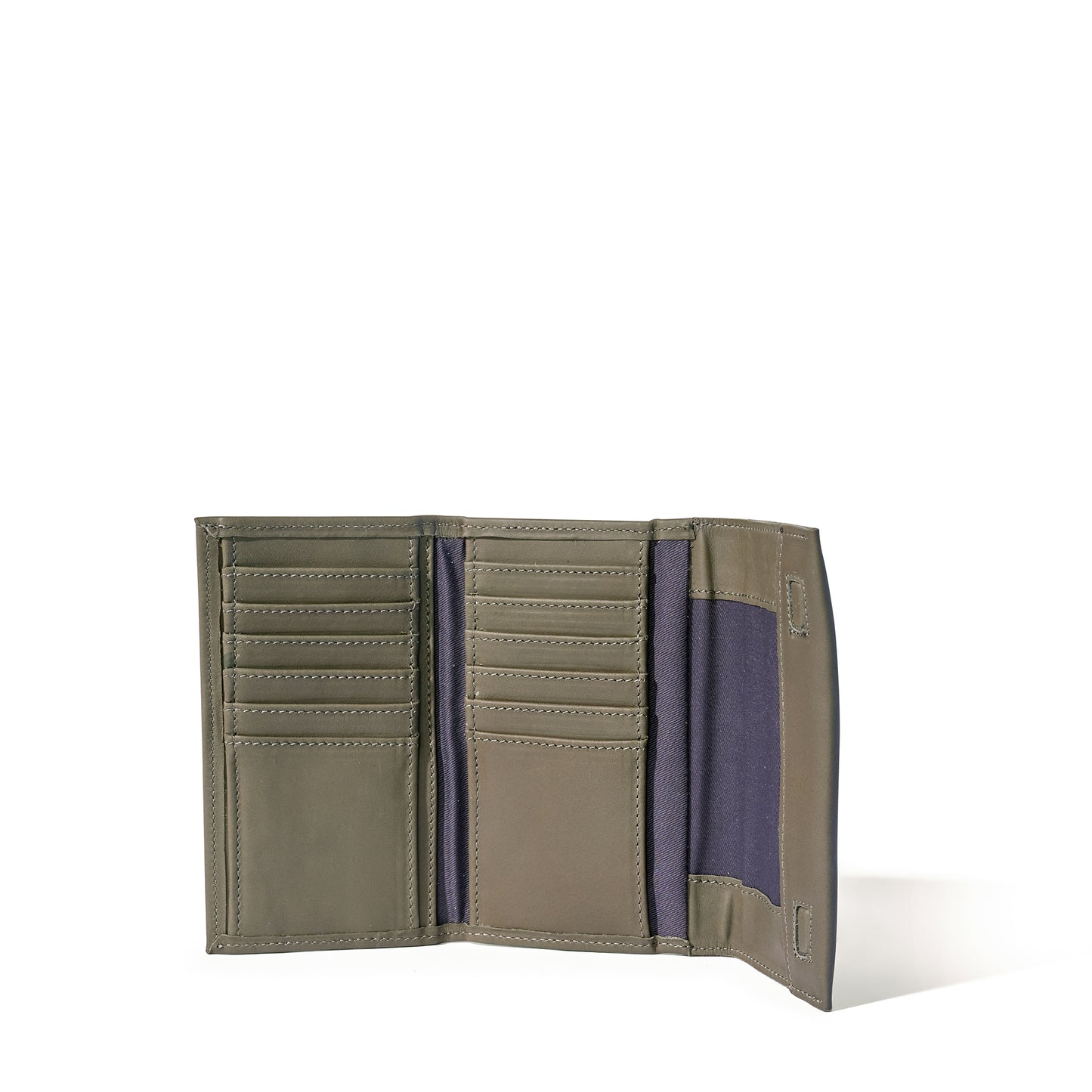 Evie Three-Quarter Leather Trifold Wallet - MINOR FLAW