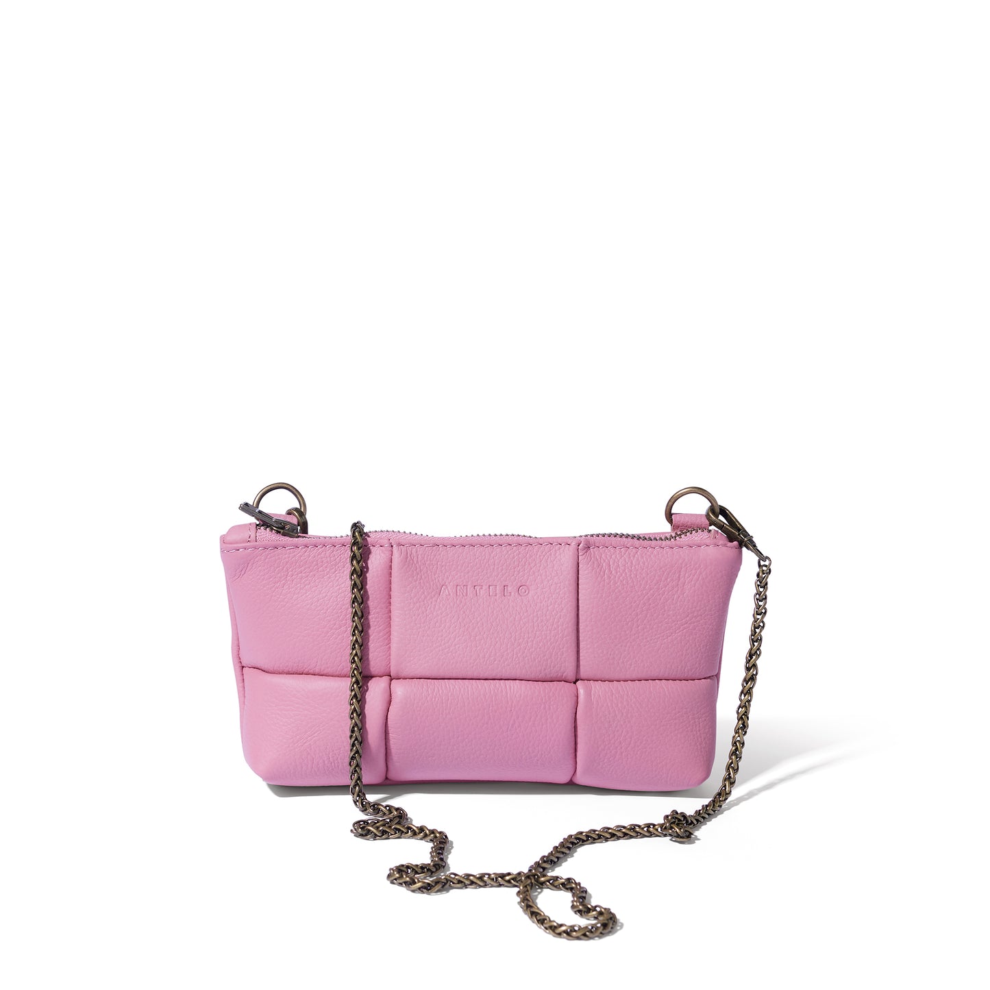 Anouk Checkered Leather Crossbody Clutch - CLEARANCE