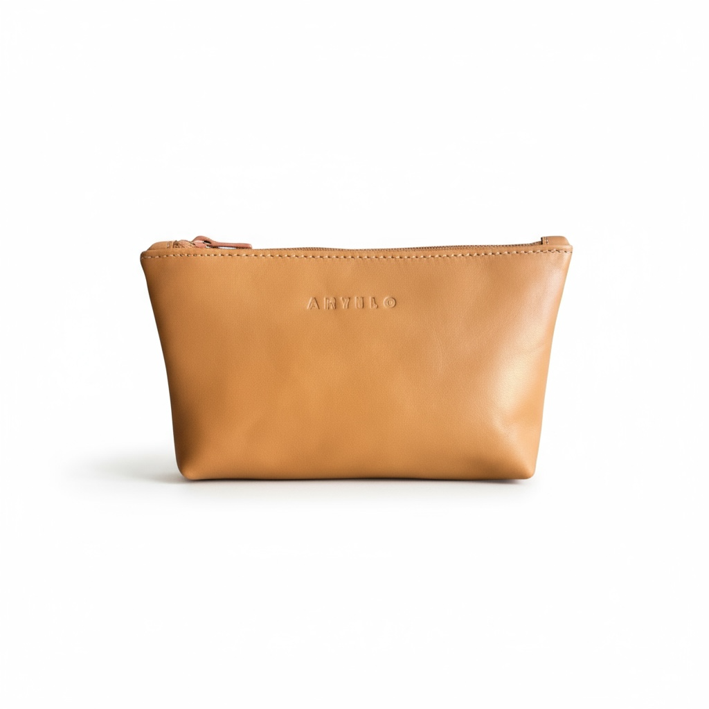 Norris leather zip pouch