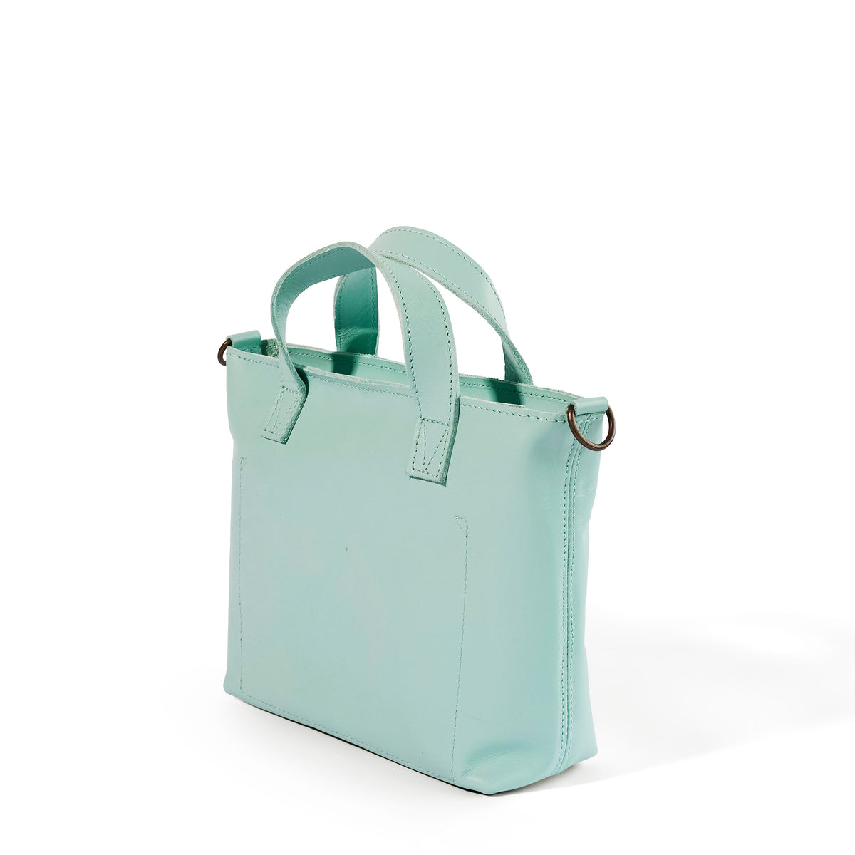 Zazi Petite leather crossbody tote - MINOR FLAW Turquoise Mint