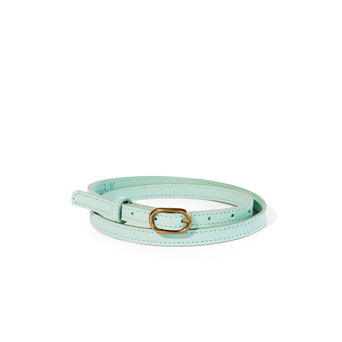 Oval Skinny Sis Leather Boyfriend Jeans Belt