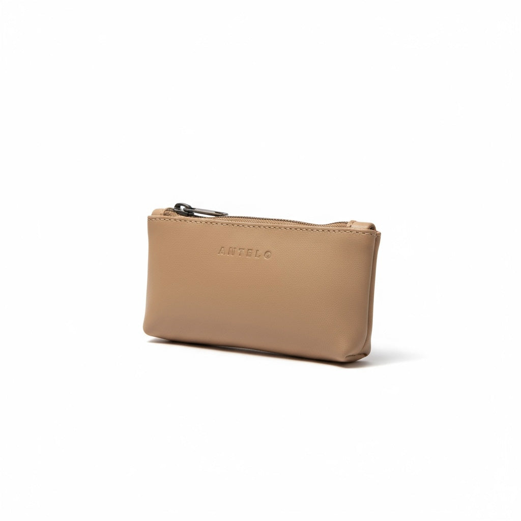 Sofia leather zip pouch