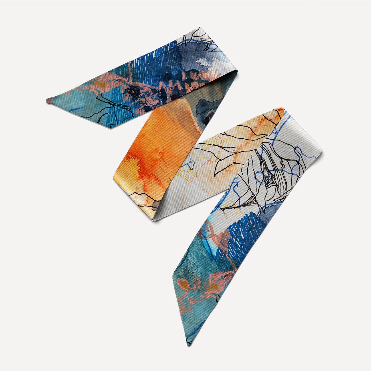 Wanderland Collective Silk Twilly