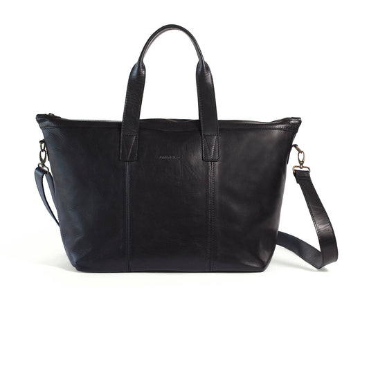 Murray leather overnight bag