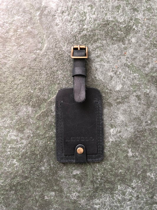 Miles leather luggage tag - CLEARANCE