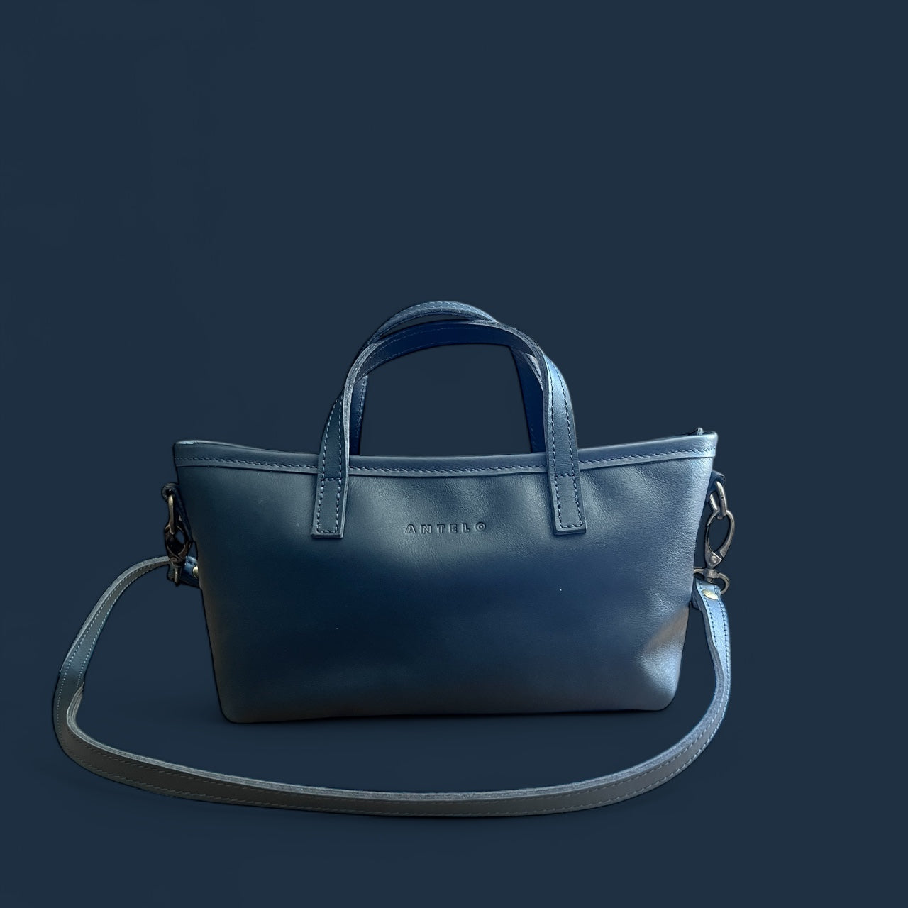 Zeta Mini leather crossbody tote