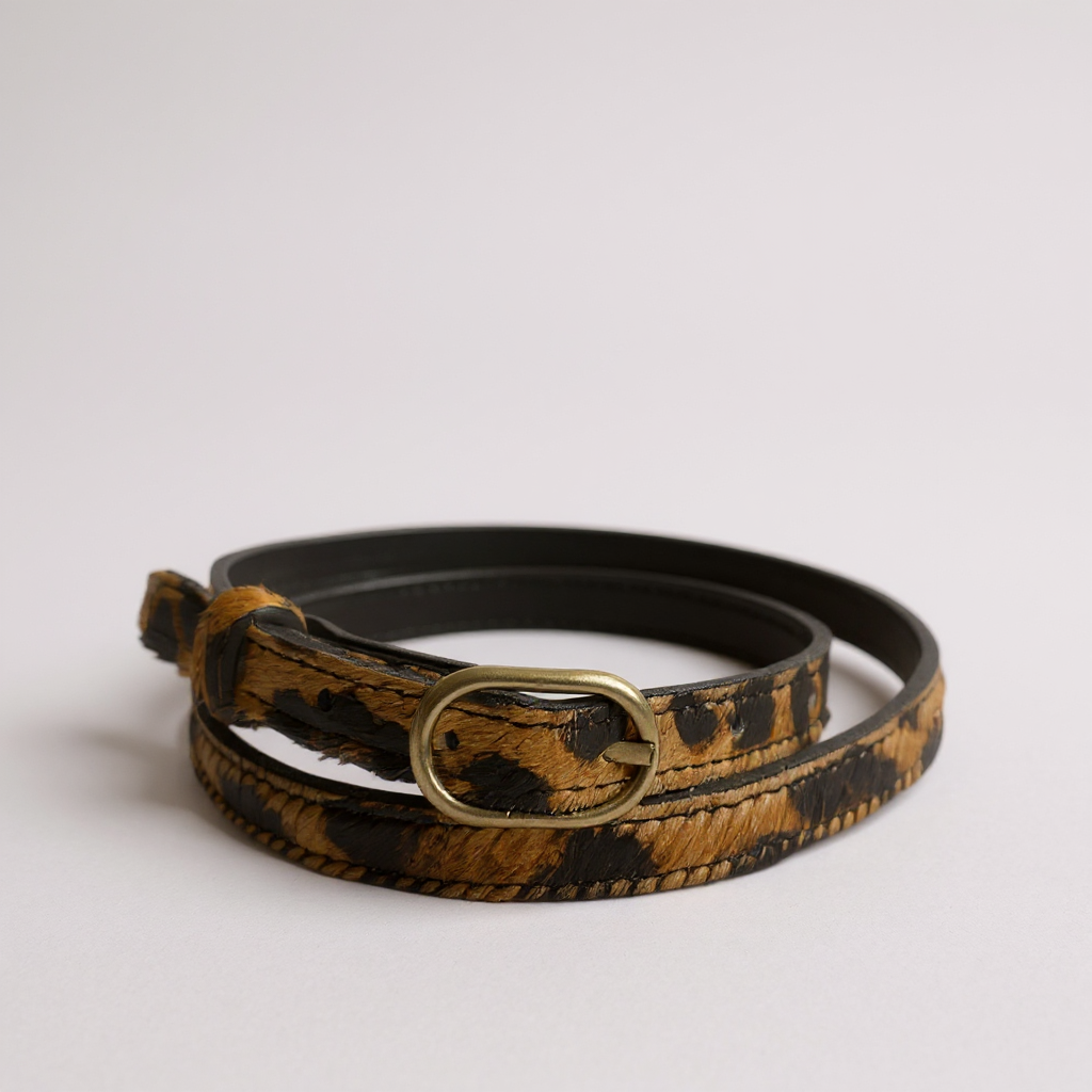 Oval Skinny Sis Leather Boyfriend Jeans Belt