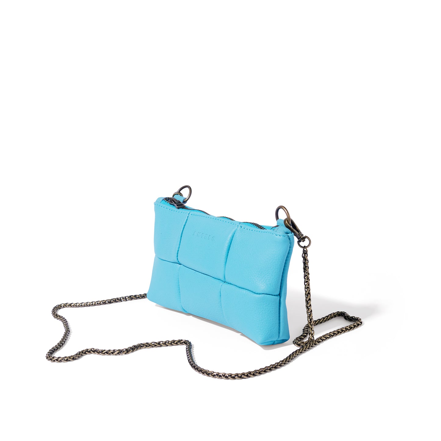 Anouk Checkered Leather Crossbody Clutch - CLEARANCE