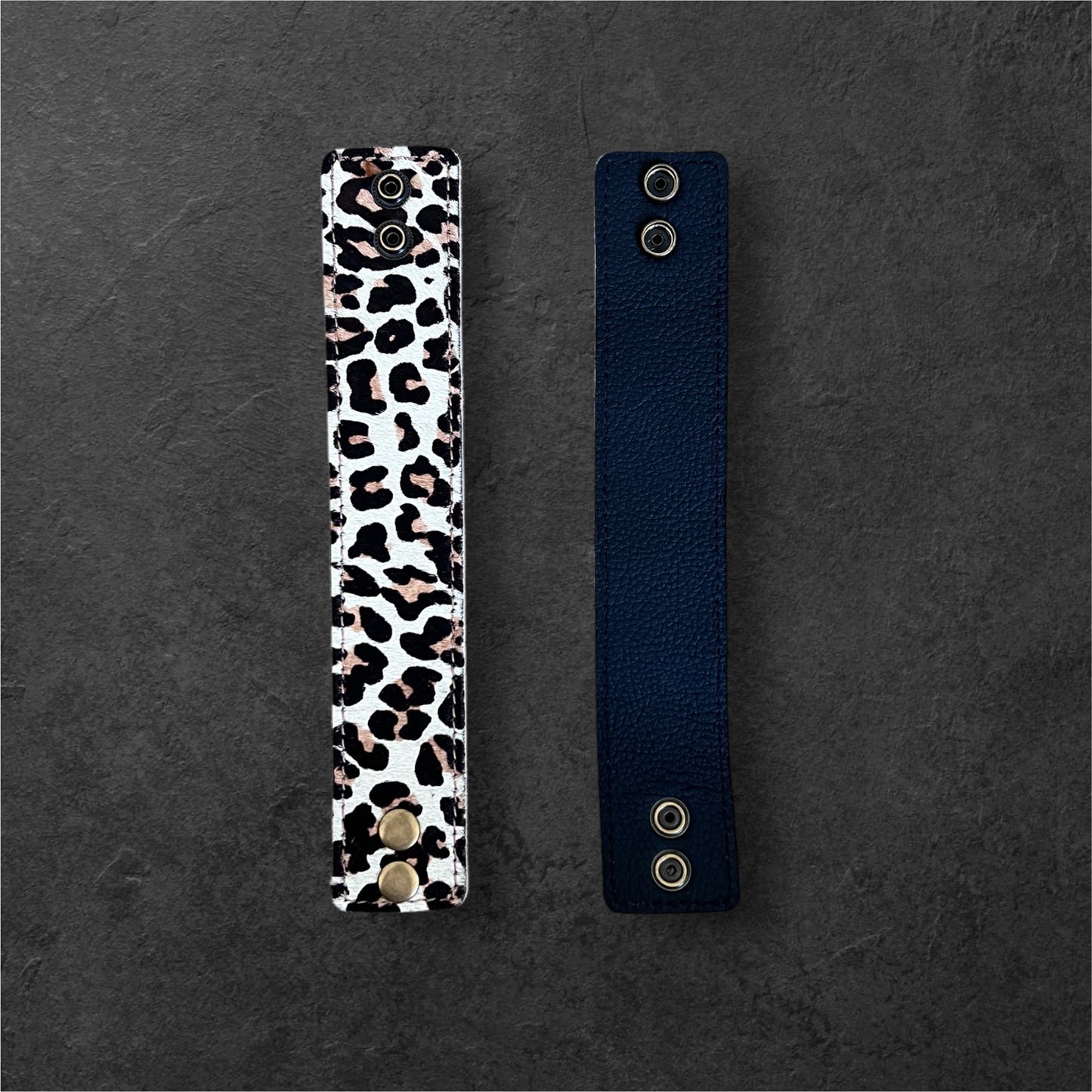 Beau Leather Two-Tone Bangle