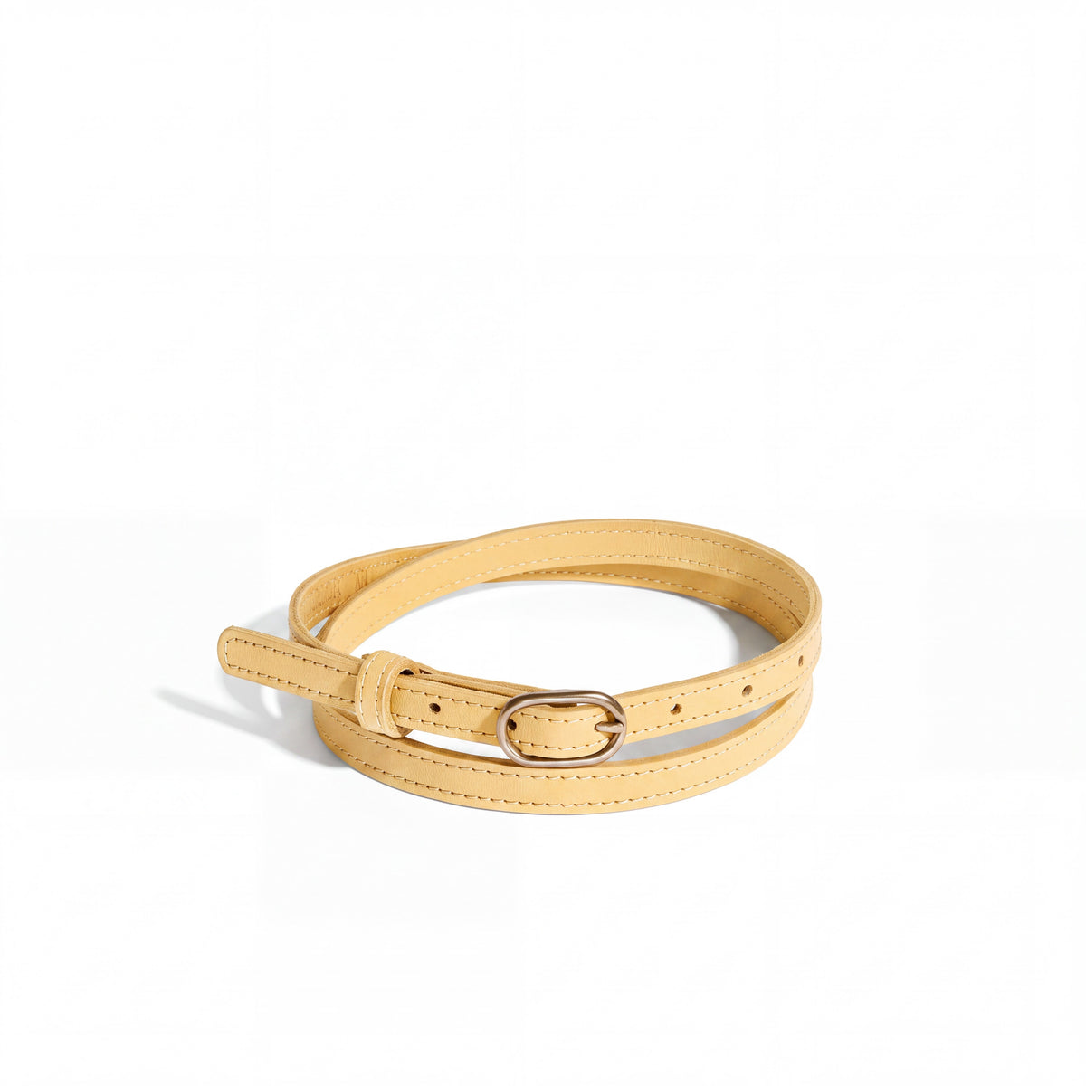 Oval Skinny Sis Leather Boyfriend Jeans Belt