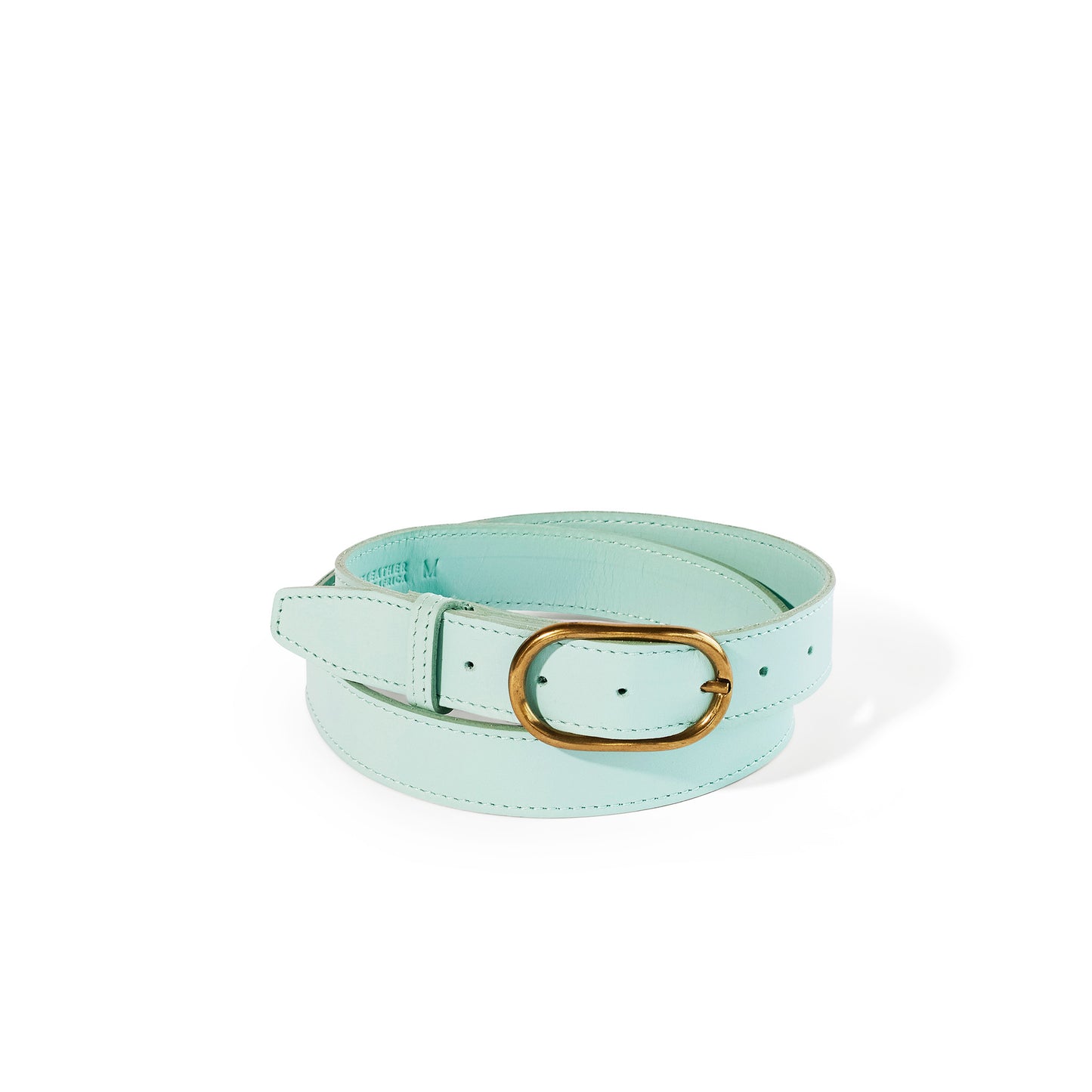 Oval Big Sis Leather Boyfriend Jeans Belt