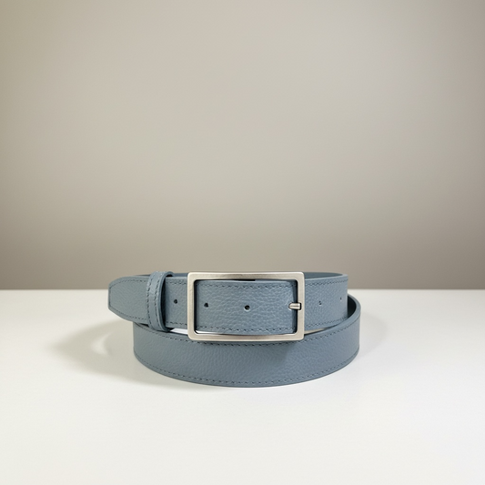 Boxy Big Sis Leather Boyfriend Jeans Belt - Antique Nickel