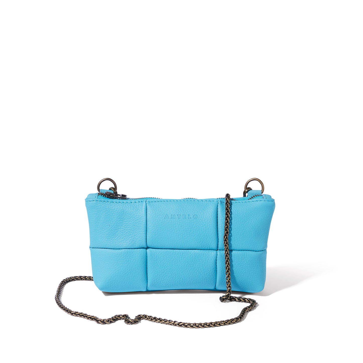 Anouk Checkered Leather Crossbody Clutch - CLEARANCE