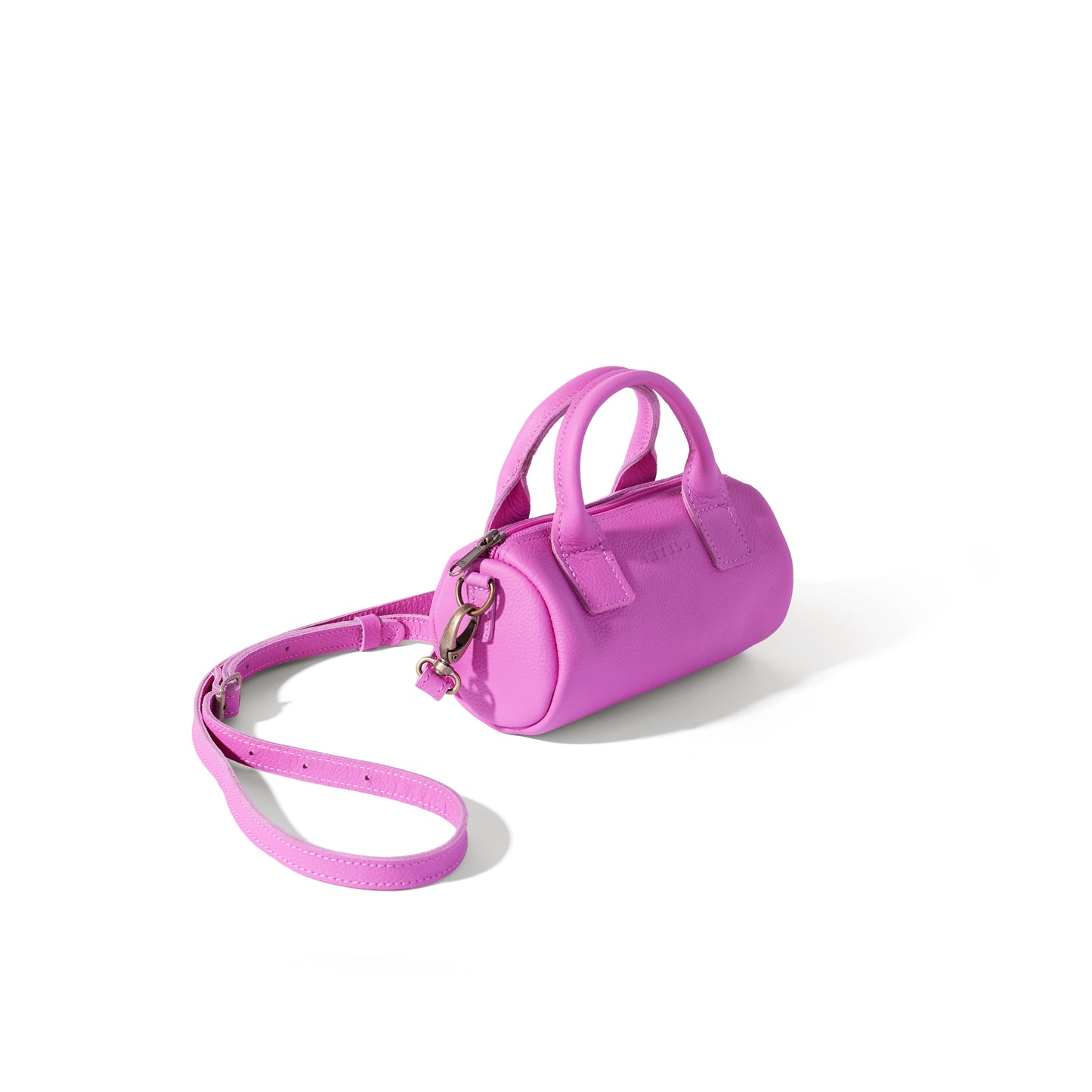 Indo leather mini barrel crossbody - CLEARANCE