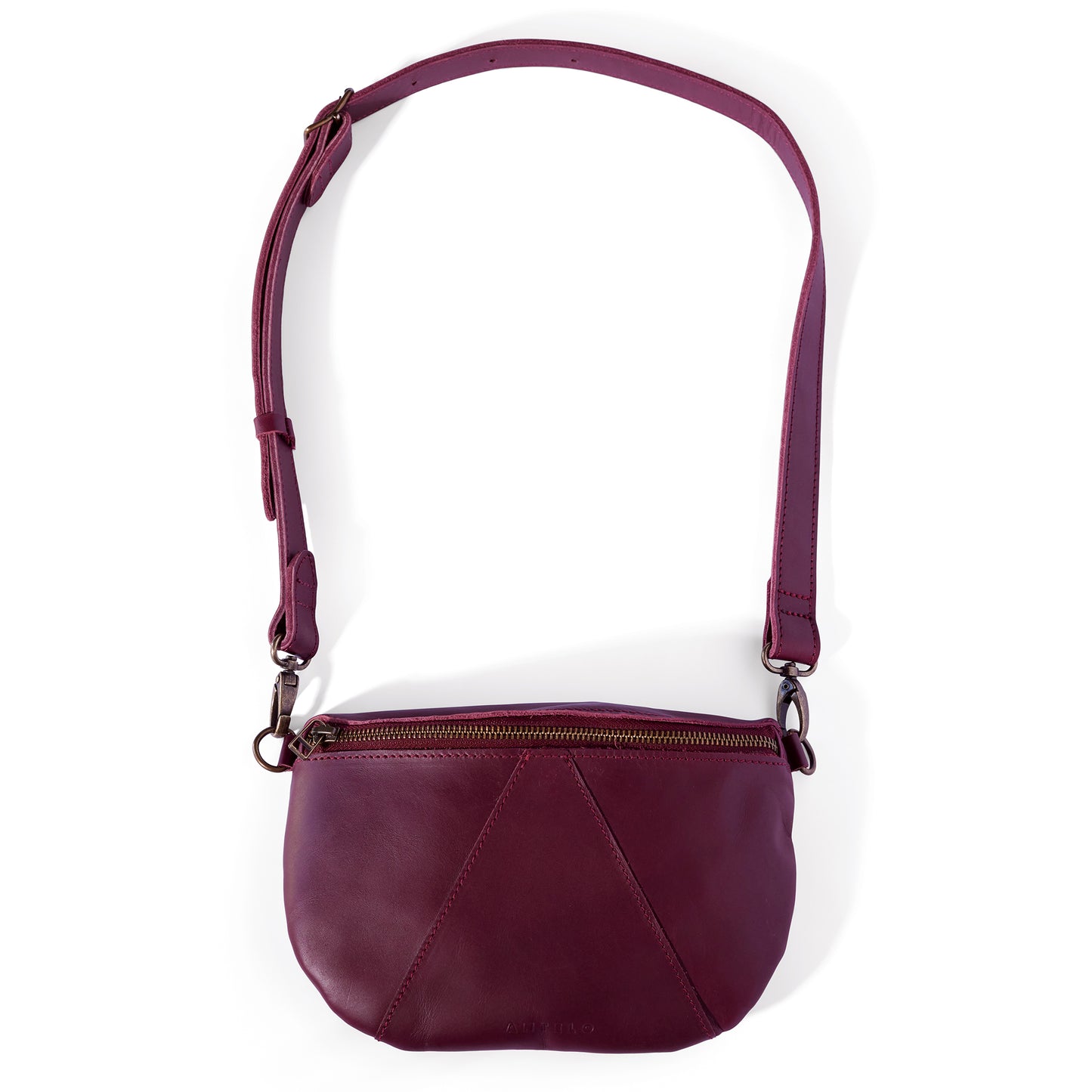 Ruby Classic leather adjustable moon-bag crossbody