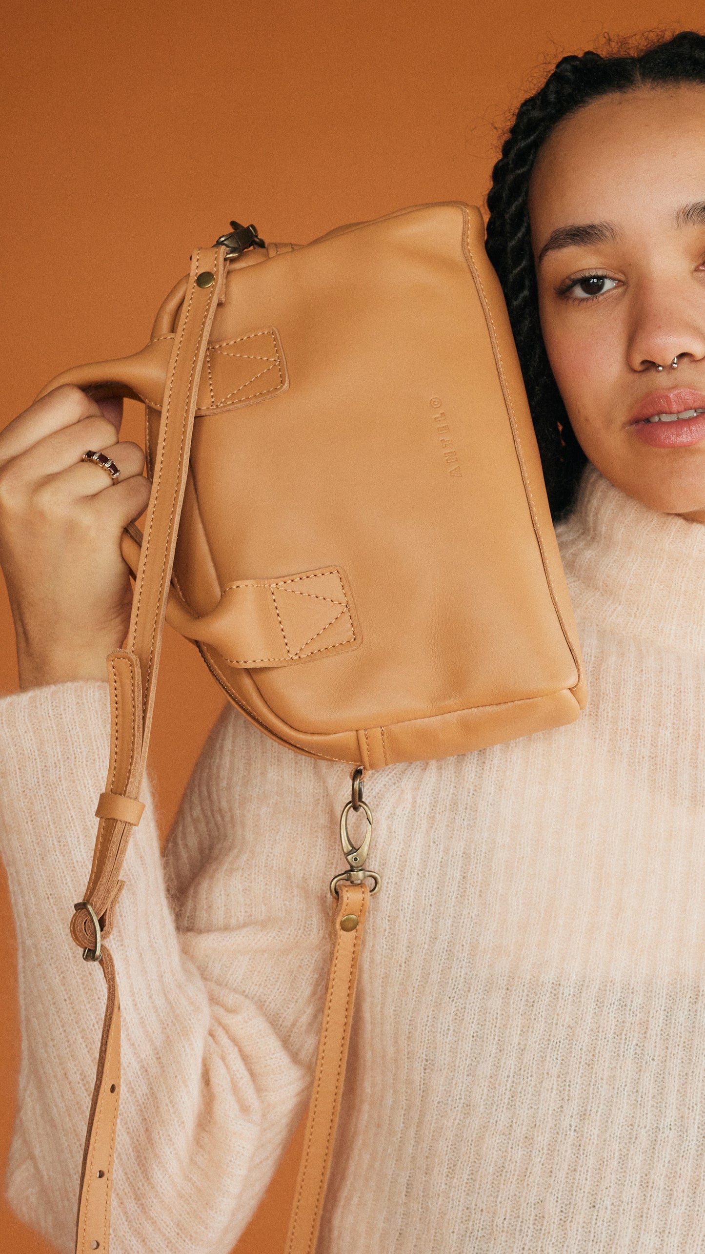 Khaleesi Leather Mini Bowler Crossbody