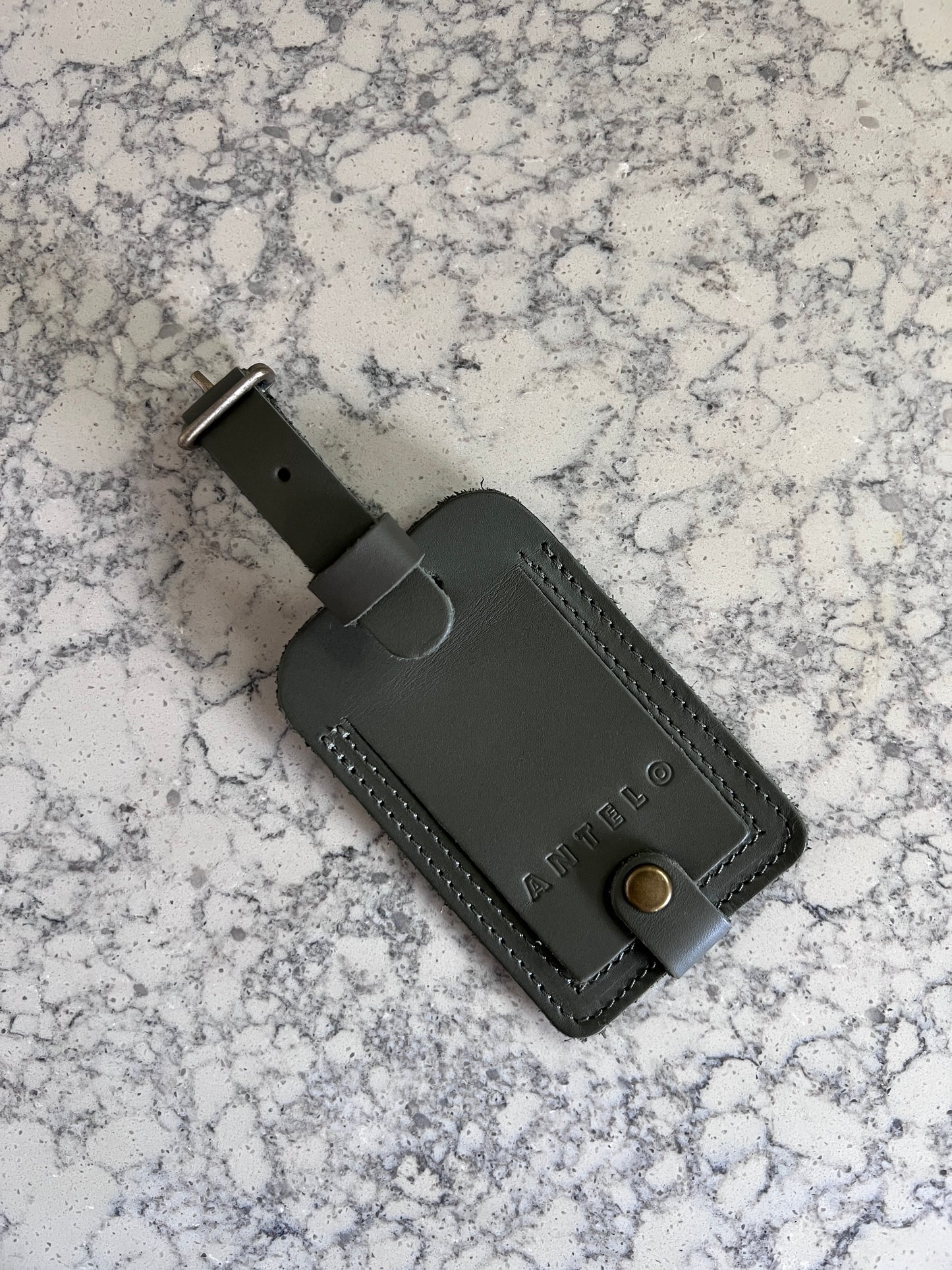 Miles leather luggage tag - CLEARANCE