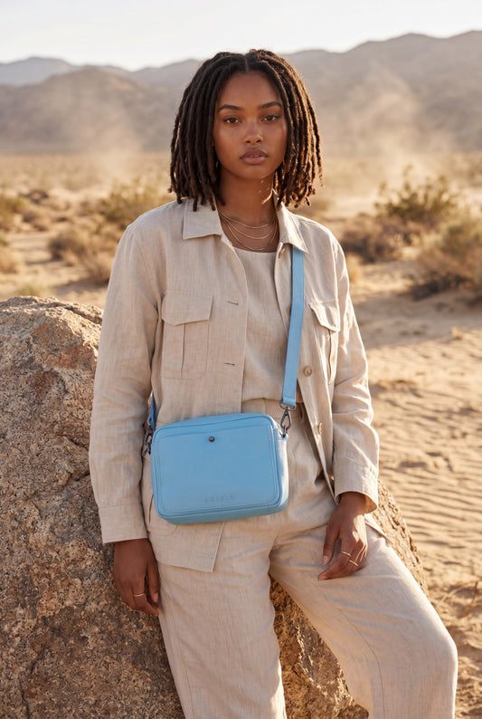 Nixie Leather Camera Crossbody - MINOR FLAW