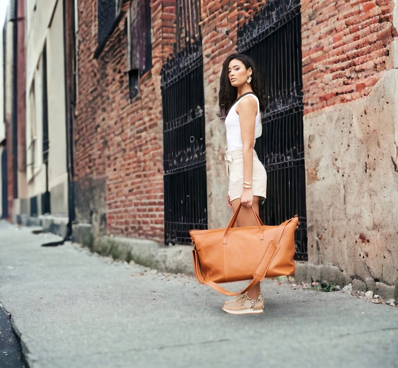 Oliver leather travel weekender