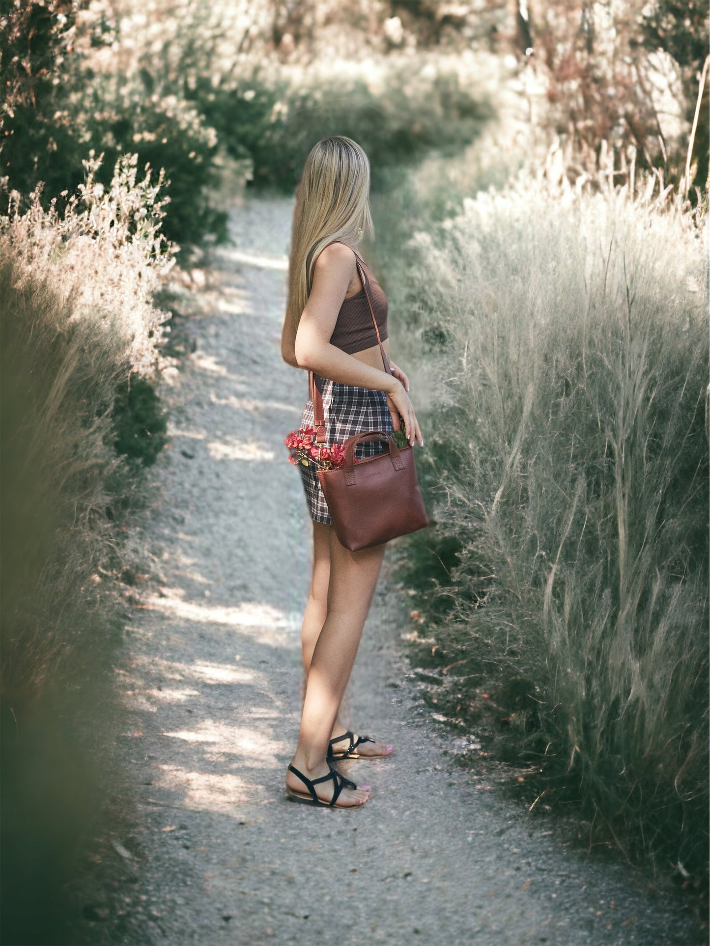 Zazi Petite leather crossbody tote - LAST OF KIND