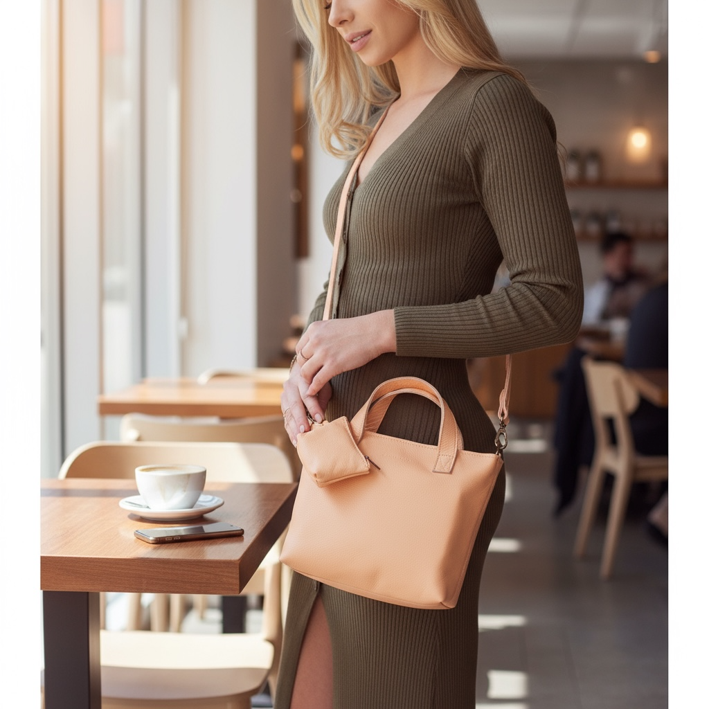 Zazi Petite leather crossbody tote - MINOR FLAW