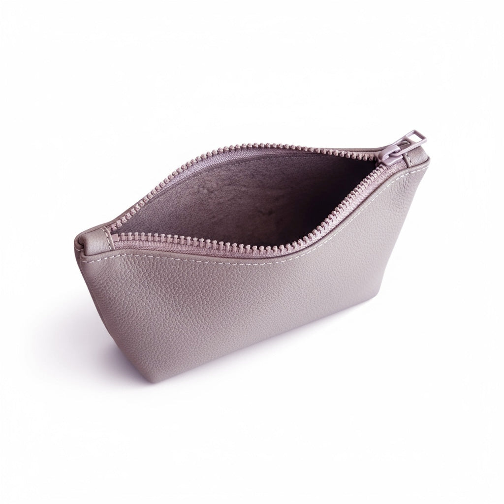 Norris leather zip pouch