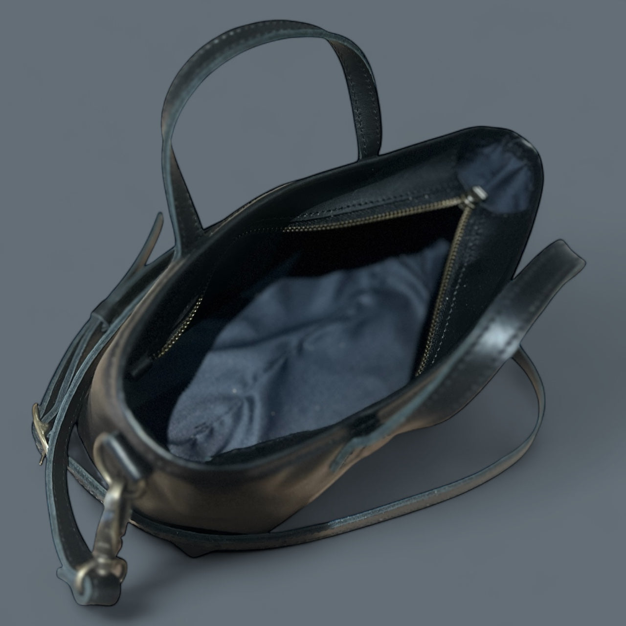 Zeta Mini leather crossbody tote