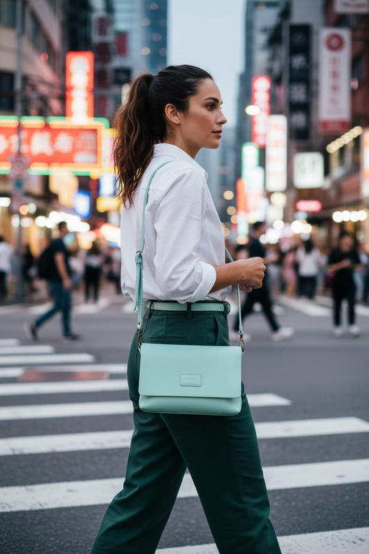 Jeanie XL leather crossbody