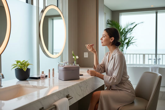 Liv Large Leather Top Handle Vanity