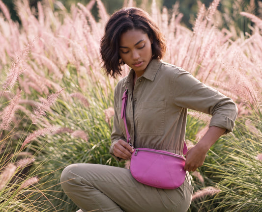 Ruby Classic leather adjustable moon-bag crossbody - END OF SEASON