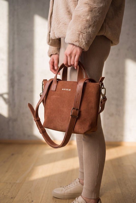 Zazi Petite leather crossbody tote