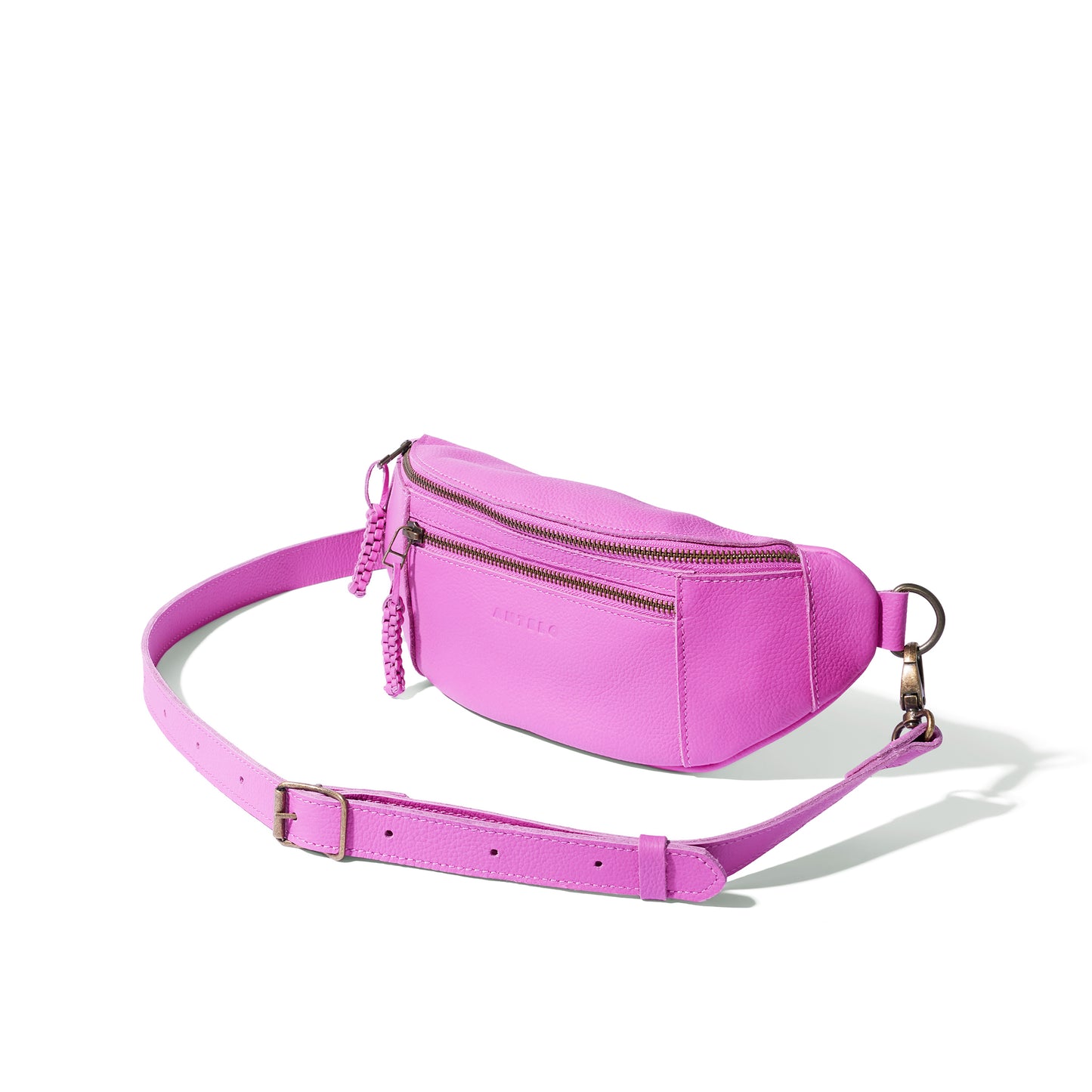River adjustable leather moon-bag - CLEARANCE