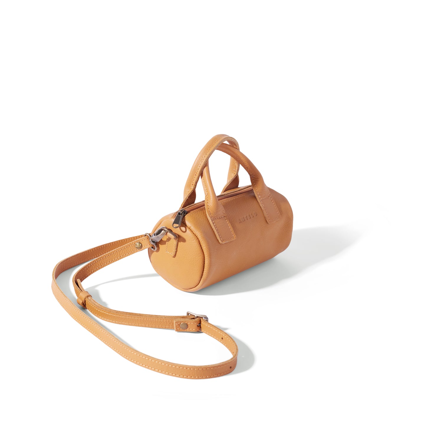 Indo leather mini barrel crossbody - CLEARANCE