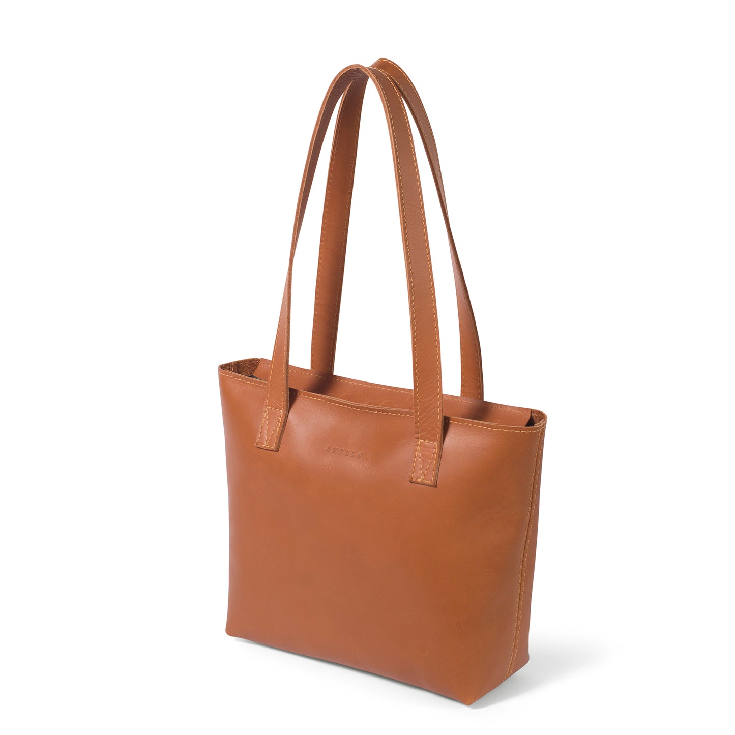 Milly Unlined Midi Leather Tote with Zip