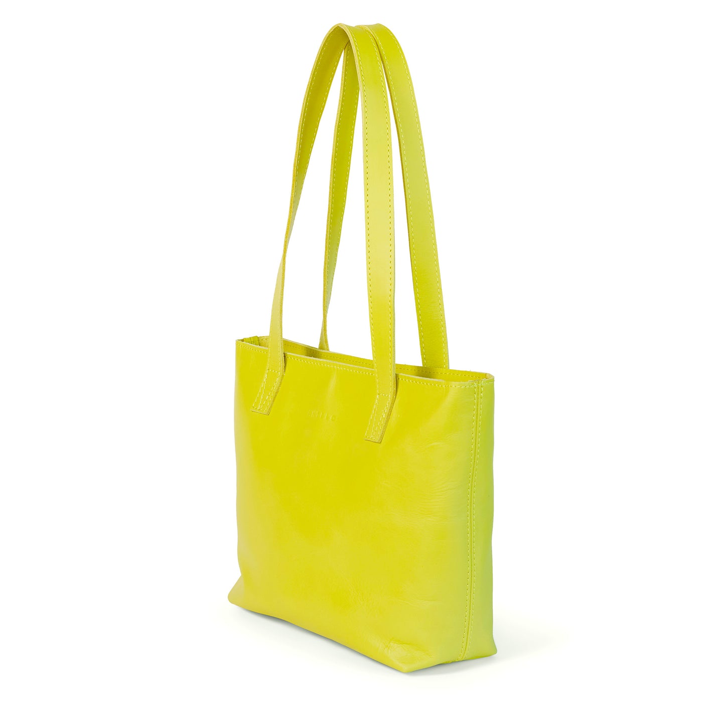 Milly Unlined Midi Leather Tote with Zip - MINOR FLAW