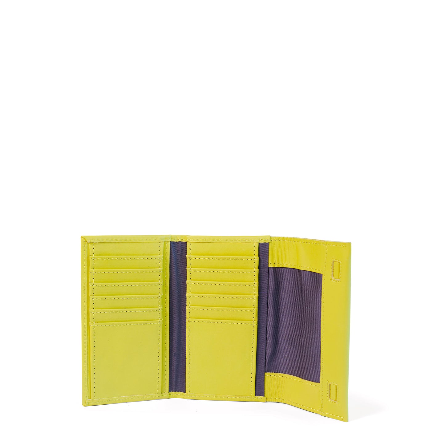 Evie Three-Quarter Leather Trifold Wallet
