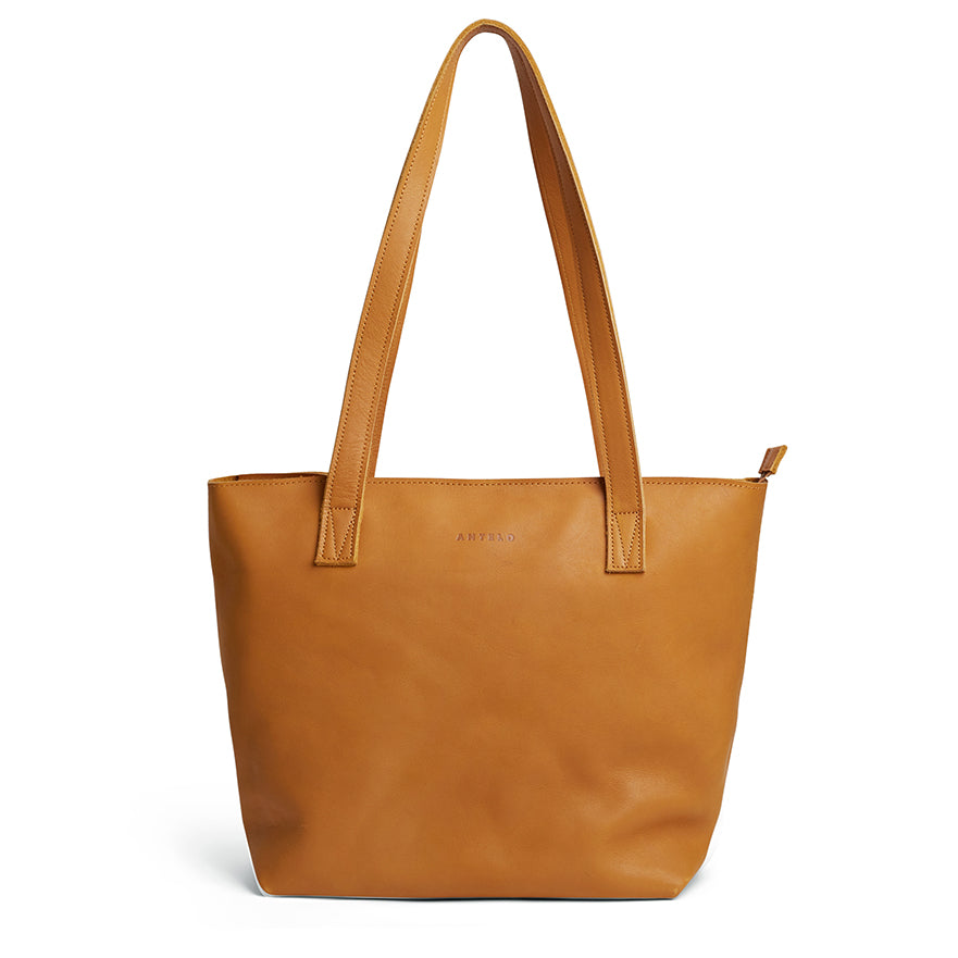 Emmy unlined Leather Tote with Zip