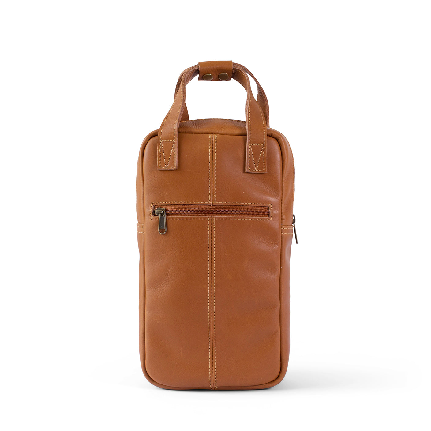 Hunter leather wine carrier