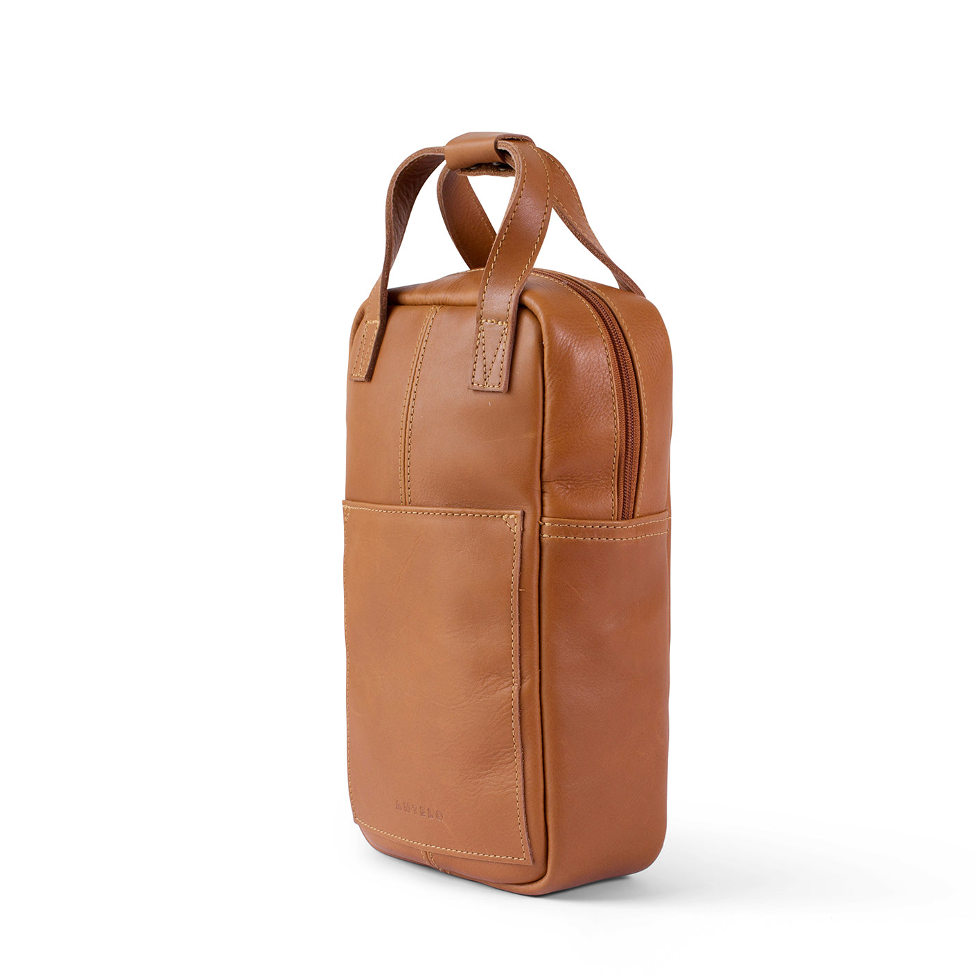 Hunter leather wine carrier