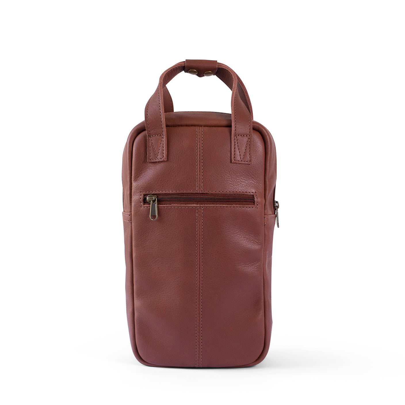 Hunter leather wine carrier