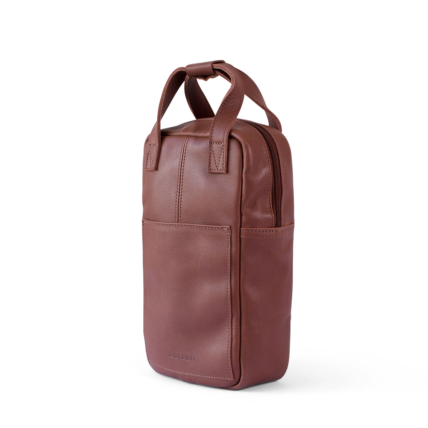 Hunter leather wine carrier