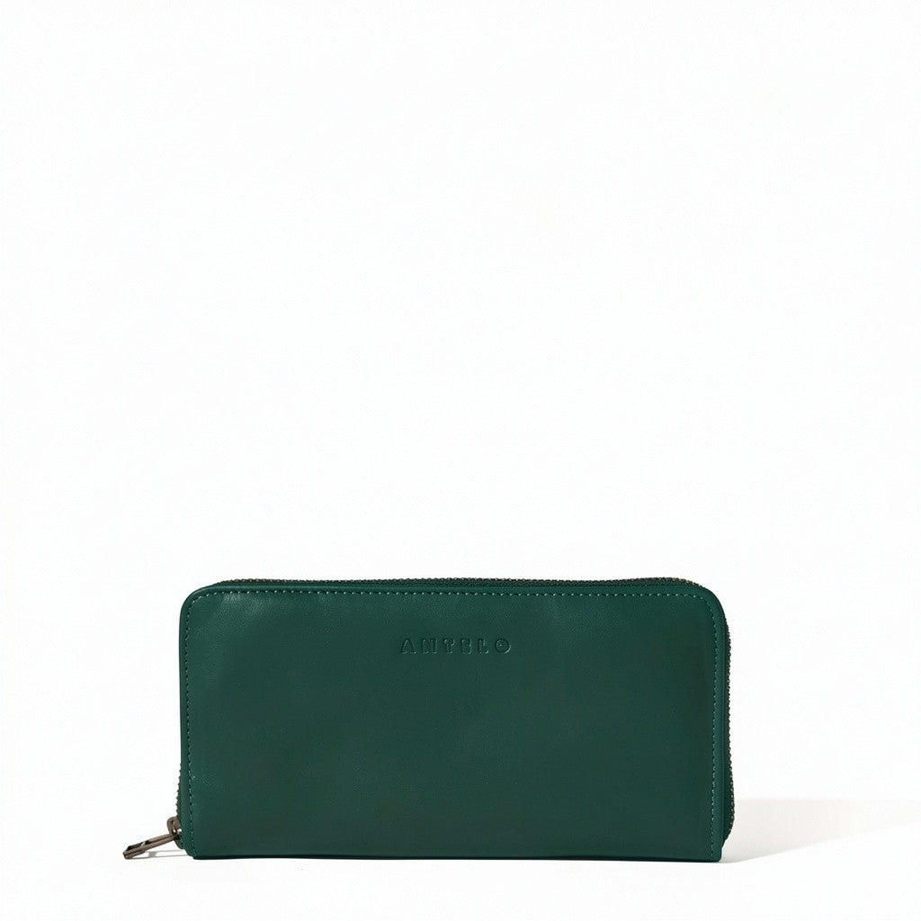 Hayley leather zip-around wallet